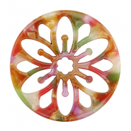 Resin hangers mandala Multicolor pink-green