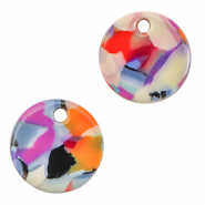 Resin hangers 12mm Multicolor confetti