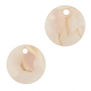 Resin hangers 12mm Pearl white-pink