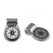 Schuivers DQ metaal bloem Antiek zilver (nikkelvrij)