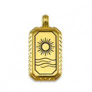 Bedels DQ metaal zon Goud (nikkelvrij)