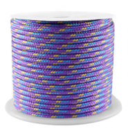 Maritiem koord 2mm Purple-blue-gold