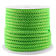 Trendy koord 3mm Neon green-gold