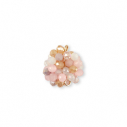 Top facet hangers tussenstuk 16mm Multicolour Beige-pink