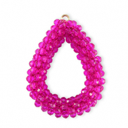Top facet hangers druppel Fuchsia