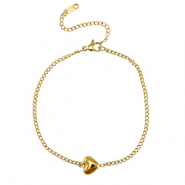 Roestvrij stalen (RVS) Stainless steel armbanden heart Gold