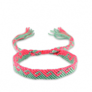 Trendy armbanden Neon pink-turquoise