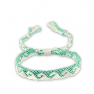 Trendy armbanden Turquoise-white
