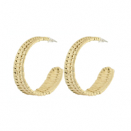 Trendy oorbellen rotan Natural white