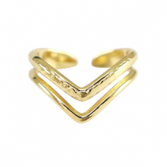 Roestvrij stalen (RVS) Stainless steel ringen Goud