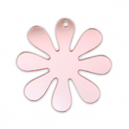 Statement hangers flower 35mm Metallic light pink