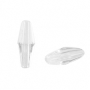 Acryl kralen ovaal facet geslepen Transparent