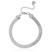 Roestvrij stalen (RVS) Stainless steel armbanden Zilver