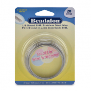 Beadalon German style wire 20Gauge half rond Silver