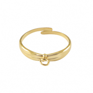 Roestvrij stalen (RVS) Stainless steel ringen met oogje Goud