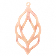 Resin hangers Peach pink opal