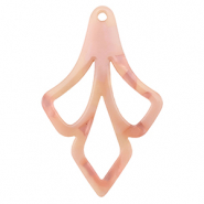 Resin hangers Peach pink opal