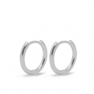 Onderdelen DQ metaal oorbellen creolen 16mm Zilver (nikkelvrij)