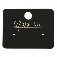 Sieraden kaartjes "with love" Black