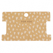Sieraden kaartjes "for you" hearts Brown