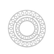 Roestvrij stalen (RVS) Stainless steel bedels bohemian 30mm Silver