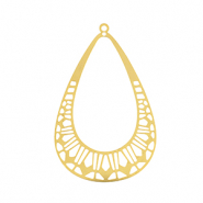 Roestvrij stalen (RVS) Stainless steel bedels bohemian druppel Gold