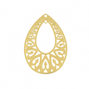 Roestvrij stalen (RVS) Stainless steel bedels bohemian druppel Gold