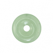 Natuursteen hangers aventurijn kwarts donut 25mm Green
