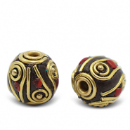 Bohemian kralen Red-antique gold