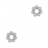 Roestvrij stalen (RVS) Stainless steel kralen spacer Bali ring 4mm Silver