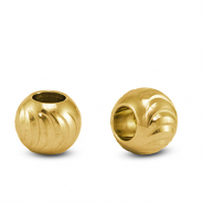 Roestvrij stalen (RVS) stainless steel kralen 8mm Gold