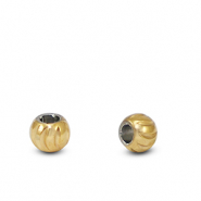 Roestvrij stalen (RVS) stainless steel kralen 3mm Gold