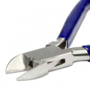 Beadsmith zijkniptang met veer Blauw-zilver