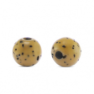 Polaris kralen rond 6 mm Sassi Walnut brown-black