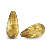 Polaris kralen druppel vorm Tiffany Walnut brown