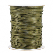 Macram&eacute; draad gevlochten 1.5mm Moss green