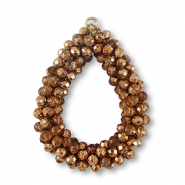 Top facet hangers druppel Copper brown
