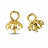 Roestvrij stalen (RVS) Stainless steel onderdelen eindkapjes voor kralen Gold