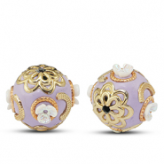 Bohemian kralen Lilac-gold