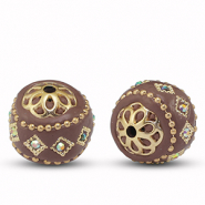 Bohemian kralen Purple-gold