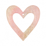 Resin hangers hart Light pink