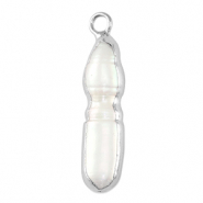 Zoetwaterparels bedel tooth Silver-Natural white