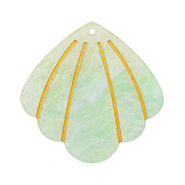 Resin hangers schelp Mint green