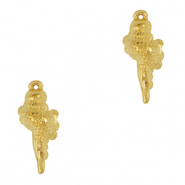 Roestvrij stalen (RVS) Stainless steel bedel schelp Gold