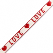 Lint met tekst "love" White-red