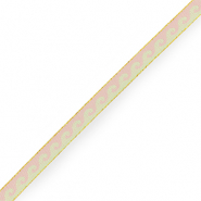 Lint met tekst golven Pastel green-Pastel pink