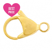 Roestvrij stalen (RVS) stainless steel onderdelen karabijnslot 10mm Goud