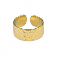 Roestvrij stalen (RVS) Stainless steel ringen ''Love'' Gold