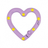 Gekleurde onderdelen sleutelhanger hart Purple-yellow