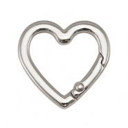 Onderdelen sleutelhanger hart Silver